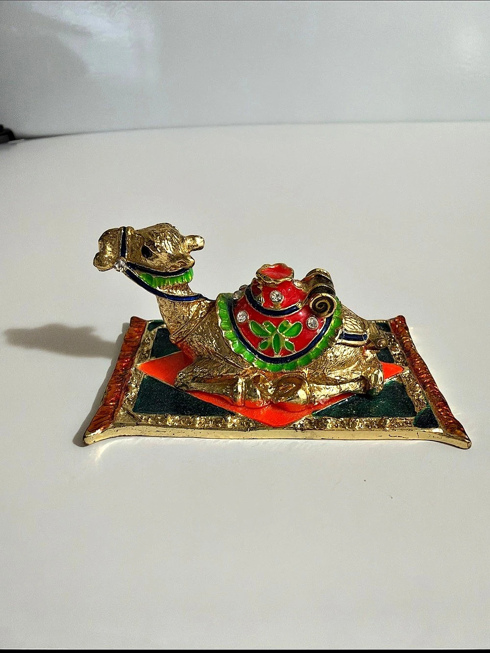 Gold & Green Camel Decor Sculpture